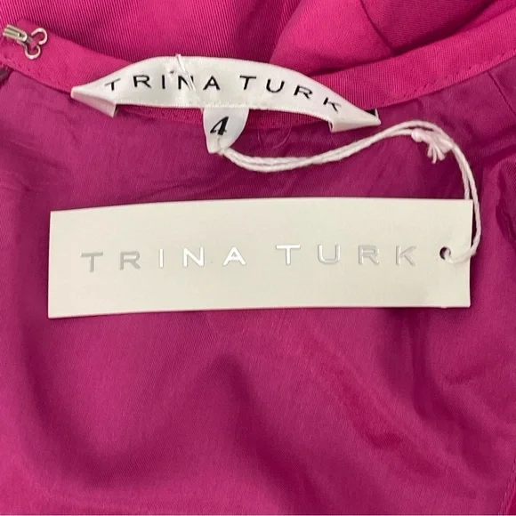 Trina Turk Kiran Sari Pink Dress NWT Size 4 - Picture 7 of 9